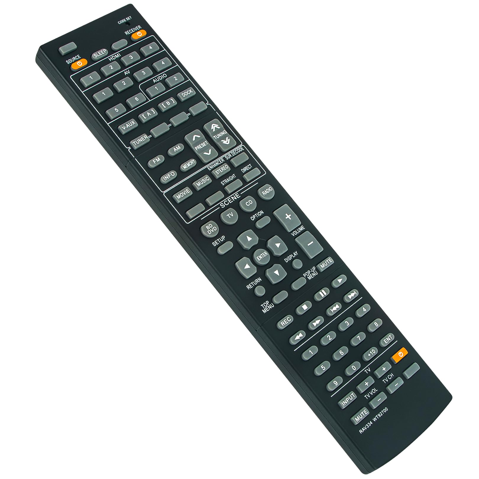 YAMAHA オーディオリモコン　RAV413 WU70540 ぺ5523 Amazon.com: RAV334 WT92700 Replace Remote Control Compatible with